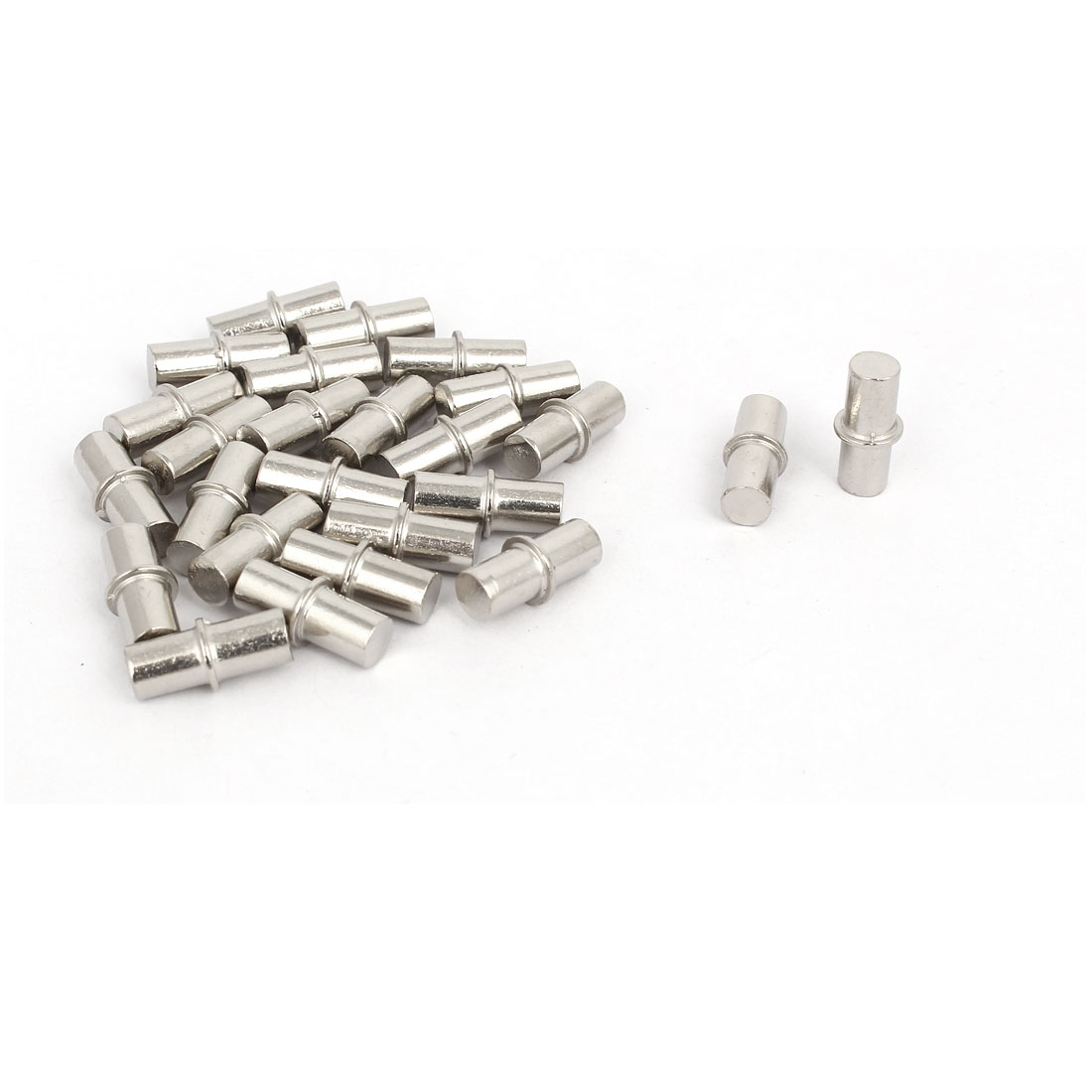 Wardrobe Shelf Support Pins Studs Pegs Silver Tone 6mmx17mm