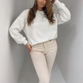thumbnail image 5 of Camisetas Mia Muse para mujer, informales, básicas, de uso diario, de manga larga, color liso, con cuello redondo, para oficina., 5 of 5