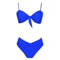 thumbnail image 4 of YDLCAFD Ensemble Bikini Taille Haute pour Femmes, Maillot de Bain Deux Pièces, Nœud devant, 4 of 5