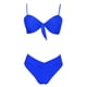 thumbnail image 4 of MKLEKYY Bikini Mujer Traje De Baño Women'S High Waisted Bikini Sets Two Piece Swimsuit Front Tie Knot Bathing Suit, 4 of 5