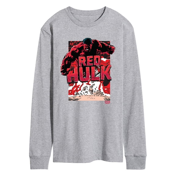 Marvel - Angry Red Hulk - Men's Long Sleeve Graphic T-Shirt