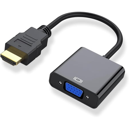 Formagix HDMI to VGA Adapter with Audio & Power Port, HDMI Female to VGA Male Converter (Uni-Directional) Compatible with TV Stick, Desktop, Laptop, PC, Monitor, Projector, Roku, Gaming Consoles (HDM