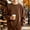 Coffee, variant on Men's Crew Neck Pullover Sweatshirt, Loose Fit Long Sleeve Casual Street Hip Hop Top for Spring Fall Daily Outfits