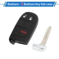 thumbnail image 3 of Unique Bargains Key Shell Case for Dodge Charger 2011-2018 for Dodge Journey 2011-2018 Keyless Entry Remote Key Fob Replacement Case 3 Button M3N-40821302, 3 of 7