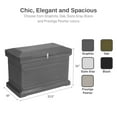 thumbnail image 6 of RTS Home Accents ParcelWirx Premium Horizontal Large Lockable Package Delivery Box with Hinged Lid, Graphite Color, 6 of 7