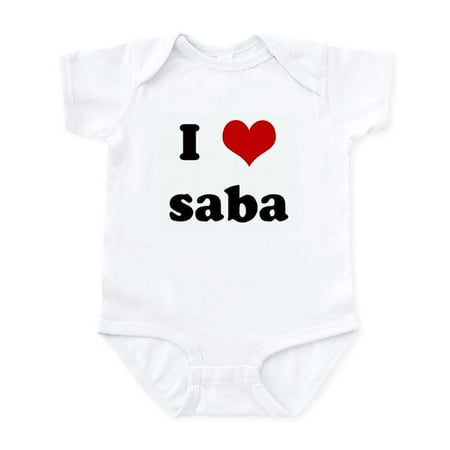 

CafePress - I Love Saba Infant Bodysuit - Baby Light Bodysuit Size Newborn - 24 Months