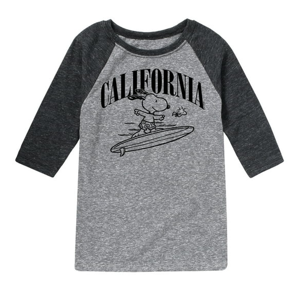 Peanuts - California - Toddler And Youth Raglan Graphic T-Shirt