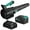 Black + Lake Blue, variant on Ataucjin Cordless Leaf Blower, Electric Leaf Blower Cordless, 20V Brushless Motor, 650CFM 200MPH, Variable Speed, Lightweight Battery Powered Blower with 4.0Ah Battery & Charger