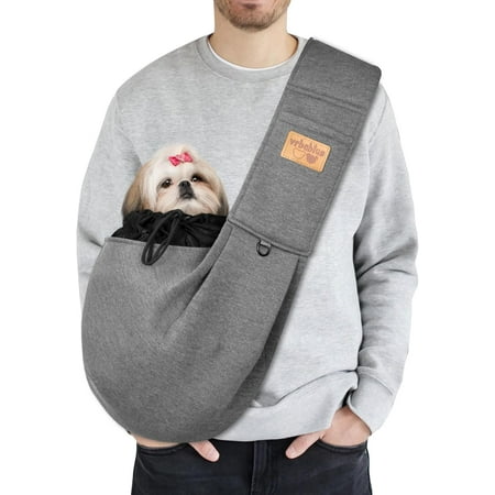 Hgudesign Dog Sling Carrier for Small Dogs  Soft Adjustable Wide Strap Pet Dog Bag with Safe Mouth  Hand Free Front Carrying Puppy Dog Kangaroo Pouch Carrier for Traveling
