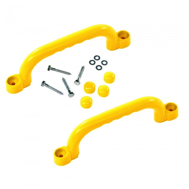 2 Pcs Accessoires de Terrain de Jeu avec Vis pour Cabane dans les Arbres Maison de Jeu Gymnase Jungle Jaune