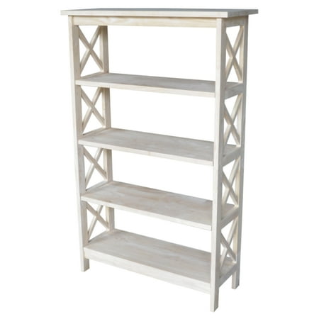 Unfinished X-sided 4 Tier Shelf Unit