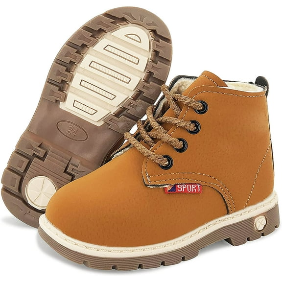 Toddler Baby Boys Girls Boots Kid Classic and Waterproof Hiking Outdoor Boots Rain Winter Snow Ankle Booties(Toddler/Little Kid)