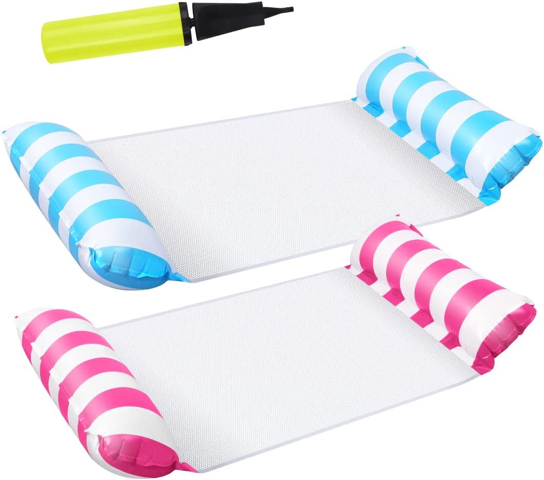 ZUMUSEN Pool Float Inflatable Water Hammock for Adults 2Pack , Multi