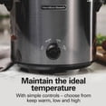 thumbnail image 4 of 4 Quart Round Slow Cooker, 2 Settings, Keep Warm, Metal, 170W, 4 lb Chicken Capacity, 4 of 7