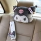 thumbnail image 3 of Lindo Asiento De Coche Almohada Rosa Reposacabezas Cuello De Dibujos Animados Diablo Negro Felpa Cojín Cabeza Apoyo, 3 of 4