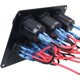 thumbnail image 4 of Speravity Panel de interruptores de coche antioxidante resistente al calor 5 Gang Dual USB interruptores de actualización controlador voltímetro Vehículos, repuestos y accesorios Mis Azul Speravity VI022283-02B, 4 of 6