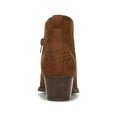 thumbnail image 3 of CARLOS BY CARLOS SANTANA Womens Brown Cut Out Elastic Goring Heel Pull Tab Cushioned Stretch Victory Pointed Toe Block Heel Zip-Up Booties 11 M, 3 of 4