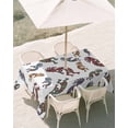 thumbnail image 3 of 60x84 Inch Outdoor Tablecloth with Umbrella Hole Zipper Rectangle Boho Western Colorful Rectangular Tablecloths Outside Waterproof Vintage Abstract Art Ethnic Tribe Patio Table Cover for Picnic Party, 3 of 8
