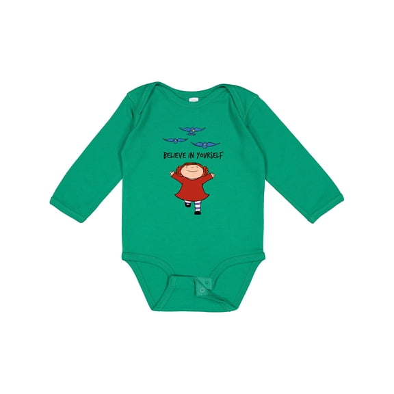 Inktastic Cordelia and Birds Believe in Yourself Boys or Girls Long Sleeve Baby Bodysuit