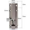 thumbnail image 2 of Cerradura de puerta, (3.5 * 1.1 pulgadas) Pestillo de perno de puerta de barril deslizante grueso Cerradura de puerta de servicio pesado Hardware de protección de seguridad para dormitorios, 2 of 5