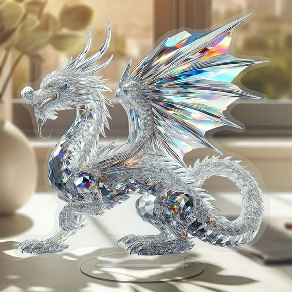 Clearance Bohemian Style Crystal Dragons 2D Acrylic Ornaments Office Home Decoration Ornaments Holiday Gifts Ideal Gift
