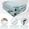 thumbnail image 4 of Full Quilt Set 78''x90'', Coastal Turtle Lightweight Bedspread Coverlet Set with 2 Pillow Shams, Nautical Eucalyptus Leaves Coral Seaweed Breathable All Season Quilt Bedding for Bedroom/Guest Room, 4 of 9