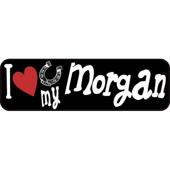 10in x 3in I Love My Morgan Magnet Car Door Magnetic Truck Horse Magnets