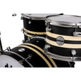 thumbnail image 3 of ddrum Reflex Ralley Sport 4-Piece Shell Pack - Black w/ Creme Stripes, 3 of 4