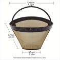 thumbnail image 2 of Filtro para Cafetera, Separador de Agua y Polvo, para Tetera Dorada, Filtro de Café, Embudo de Exportación de Acero Inoxidable, Cesta de Filtro., 2 of 5