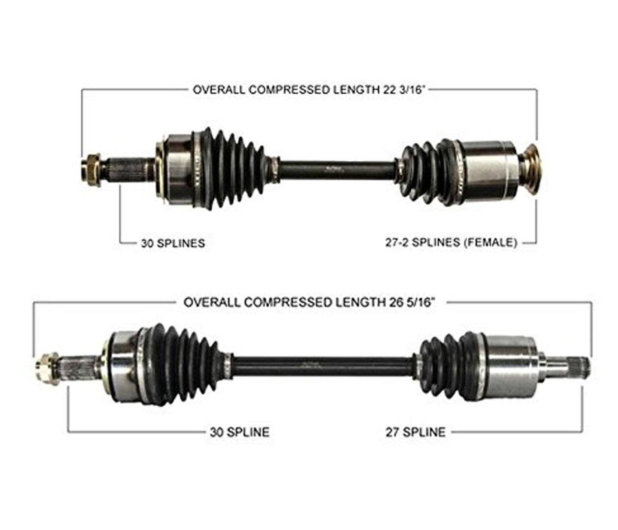 Fits For Honda CRV 0711 Front Driver and Passenger Side CV Drive Axle