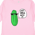 thumbnail image 4 of Inktastic Just Dill with It Chill Dill Pickle in Sunglasses Boys or Girls Long Sleeve Toddler T-Shirt, 4 of 5