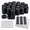 Black-1 oz, variant on 200 Pack Metal Twith Lids Bulk Screw Top Aluminum Tin Containers Round Cans For Lip Balm Diy Salves Candles Wax 5 Markers 10 Sheets Label Stickers (2 Oz)
