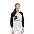 thumbnail image 2 of Thread Tank Home Roots State Maine ME 819W Unisex 3/4 Sleeves Baseball Raglan White Black Small, 2 of 4
