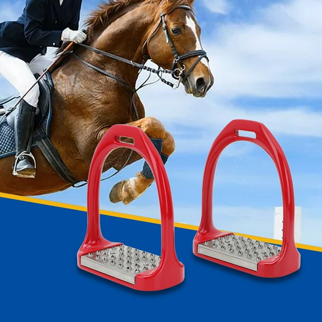Sillín De Caballo, Estribos De Seguridad, Estribos De Seguridad De Aluminio 1 Par Para Montar A Caballo ZAQW English Stirrups