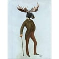 thumbnail image 2 of Art.com Moose in Suit Full Stretched Canvas Print Wall Art by Fab Funky, 24" x 32", 2 of 4