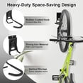 thumbnail image 2 of Slatwall Bike Hooks, Heavy Duty Bicycle Hangr with PVC Coating, Wall Mount Vertical Bicycle Storage Rack - 2 Pack, 2 of 6