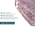 thumbnail image 5 of PAVILIA Melange Sherpa Fleece Throw Blanket | Super Soft, Reversible, Microfiber Fleece Blanket Throw | Luxurious Plush Fuzzy Wine Purple TV Blanket For Couch Sofa(50x60 Inches, Wine), 5 of 11