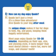 N-Bone Quado Interactive Dog Bones for Dental Health, Long Lasting dog chew bones for Large dog, Breath Freshening Treats, Barbecue Flavor, 7oz