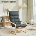 thumbnail image 4 of HOMCOM Fauteuil Moderne, Fauteuil d'Appoint Rembourré avec Pied Courbé Gris Foncé, 4 of 10