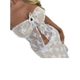 thumbnail image 6 of Biekopu Women’s 2 Piece Summer Outfits, Strapless Drawstring Lace Tube Tops + Long Skirt Set, 6 of 6