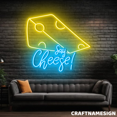 thumbnail image 2 of Craftnamesign Say Cheese Neon Sign, Cheese Store Wall Decor, Kitchen Wall Art, 2 of 5