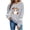 Gray, variant on Halloween Sweatshirts Women, Cartoon Ghost Pumpkin Women Long Sleeve Crewneck Daily Pullover Top Army Green Xs-3XL
