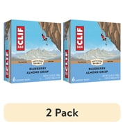 (2 pack) CLIF BAR - Blueberry Almond Crisp - Made with Organic Oats - 11g Protein - Non-GMO - Plant Based - Energy Bars - 2.4 oz. (6 Pack)