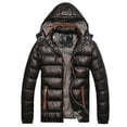 thumbnail image 4 of Ecqkame Mens Winter Coats Clearance Men's Winter Hat Removable Cotton Jacket Thickening Warm Cotton Padded Coat Black B XXXL, 4 of 5