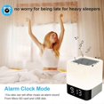thumbnail image 3 of Lámpara de noche con despertador, altavoz Bluetooth, luz nocturna, LED RGB regulable que cambia de color, altavoz inalámbrico, luz de ambiente, 3 of 5
