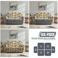 thumbnail image 2 of Xoenoiee Rooster Chicken Sunflower Print Reclining Loveseat Slipcover, Washable 6-Piece Velvet Stretch Sofa Covers, Soft 2 Seat Loveseat Recliner Cover, 2 of 6