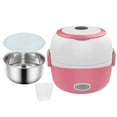thumbnail image 2 of PENGXIANG Mini Rice Cooker Electric Lunch Box Portable Food Warmer 1/2/3 Layers Stainless Steel Container for Home Office School New - Coffee, 2 of 2