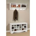 thumbnail image 2 of Shoe Storage Cubbie Bench White, 2 of 4