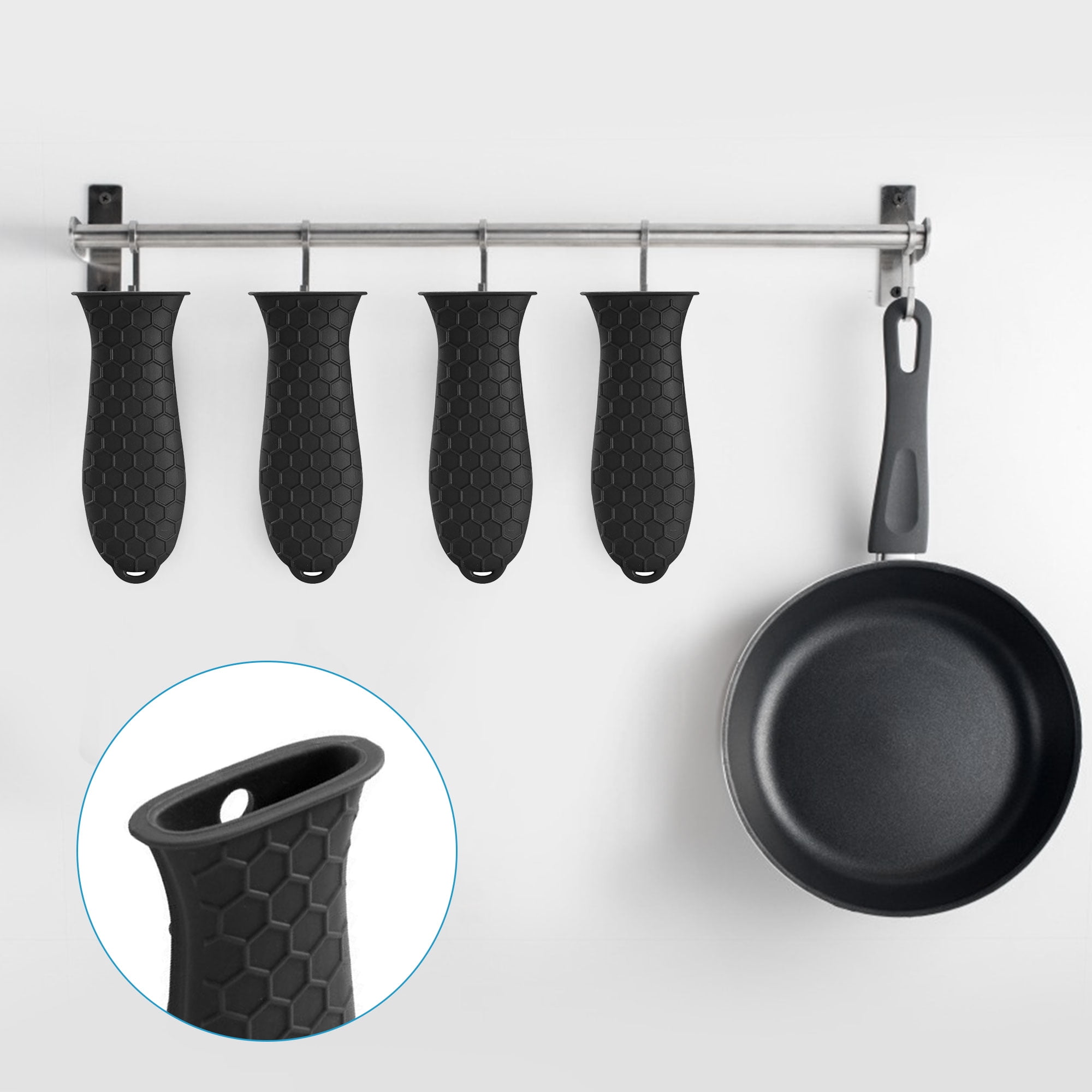 Choice Black Removable Silicone Pan Handle Sleeve for 10 and 12