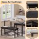 thumbnail image 4 of Juego de Mesa de Comedor de 3 Piezas, Juego de Mesa de Comedor Estilo Farmhouse para 4, Mesa de Cocina con 2 Sillas Tipo Banco Tapizadas, Mesa y Sillas de Cocina para Espacio Pequeño, Cocina, Comedor, 4 of 7